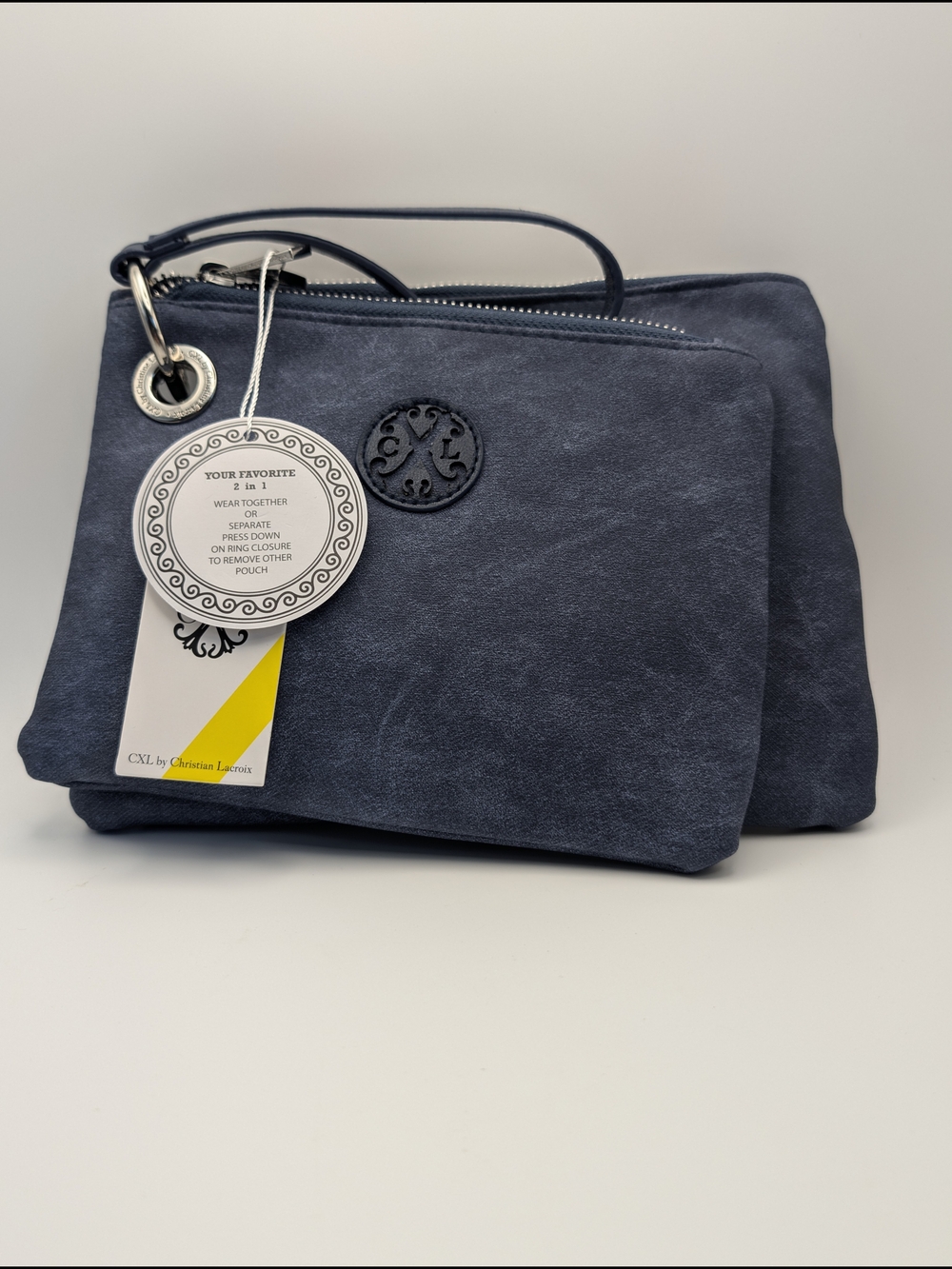 2-in-1 Navy Wristlet Pouch - Christian Lacroix- NWT